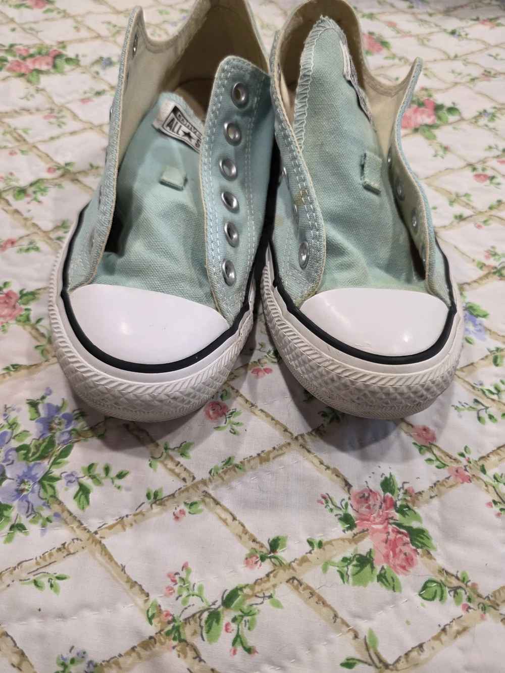 Converse All Star Low-Top Sneakers in Light Teal - Picture 2 of 11